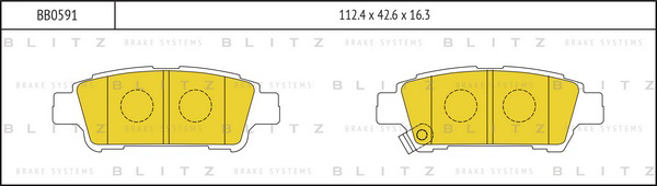 BB0591 BLITZ Колодки тормозные дисковые