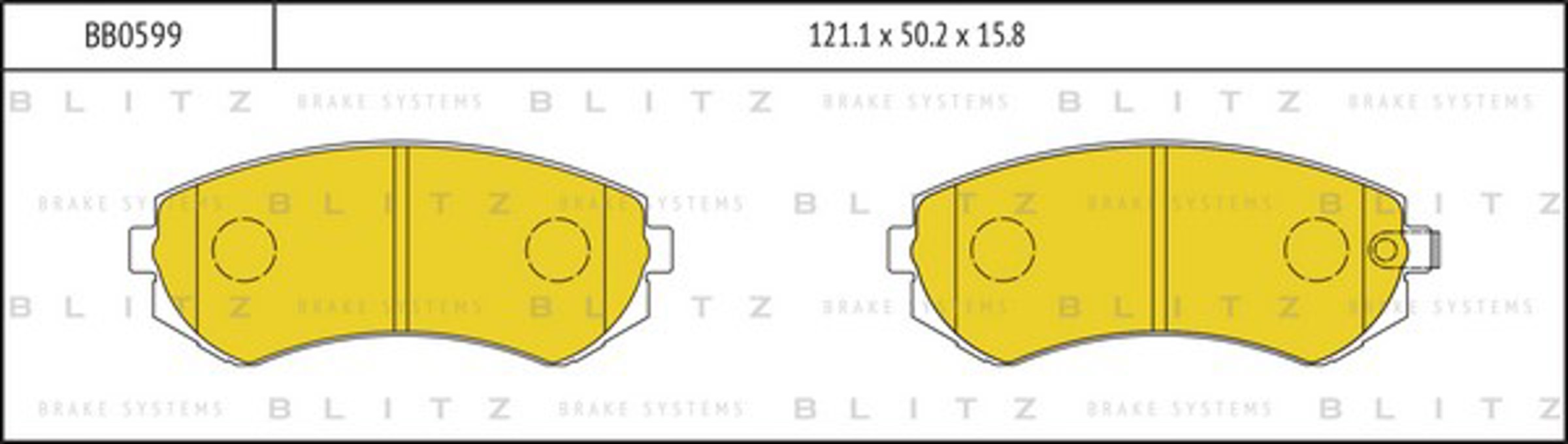 BB0599 BLITZ Колодки тормозные дисковые