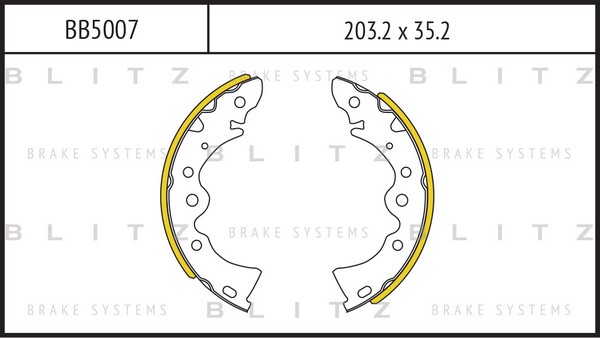Колодки тормозные барабанные BLITZ BB5007