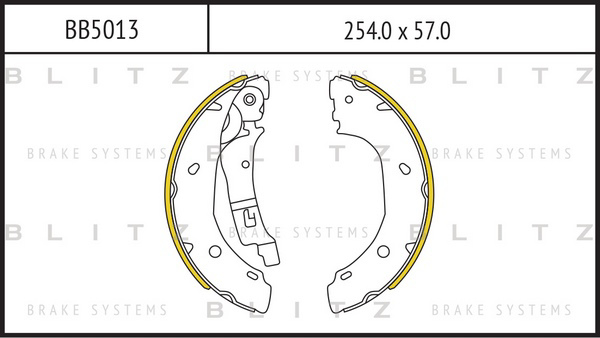 BB5013 BLITZ Колодки тормозные барабанные