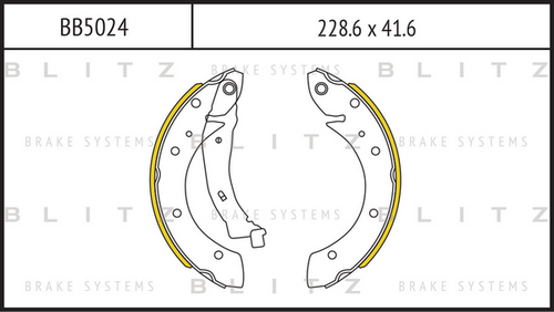 BB5024 BLITZ Колодки тормозные барабанные