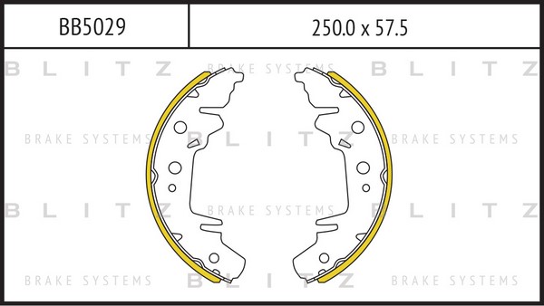 Колодки тормозные барабанные BLITZ BB5029