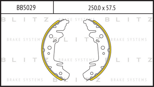 Фото 1 BB5029 BLITZ Колодки тормозные барабанные