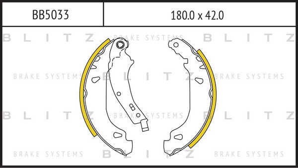 Колодки тормозные барабанные BLITZ BB5033