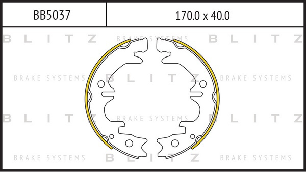 BB5037 BLITZ Колодки тормозные барабанные