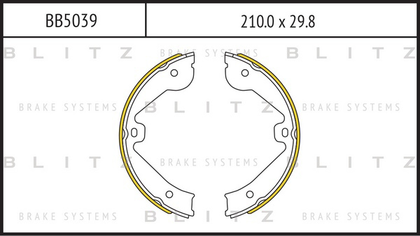 BB5039 BLITZ Колодки тормозные барабанные