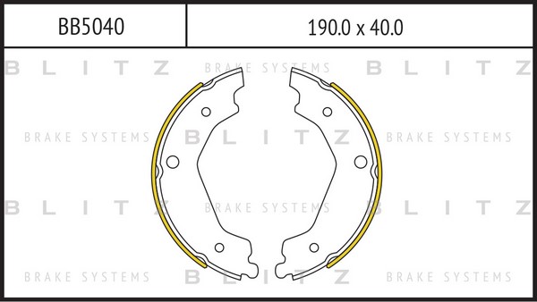 Колодки тормозные барабанные BLITZ BB5040