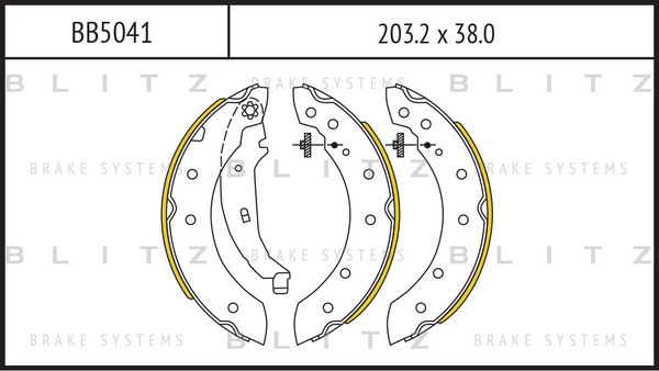 BB5041 BLITZ Колодки тормозные барабанные