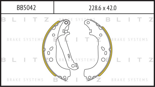 BB5042 BLITZ Колодки тормозные барабанные