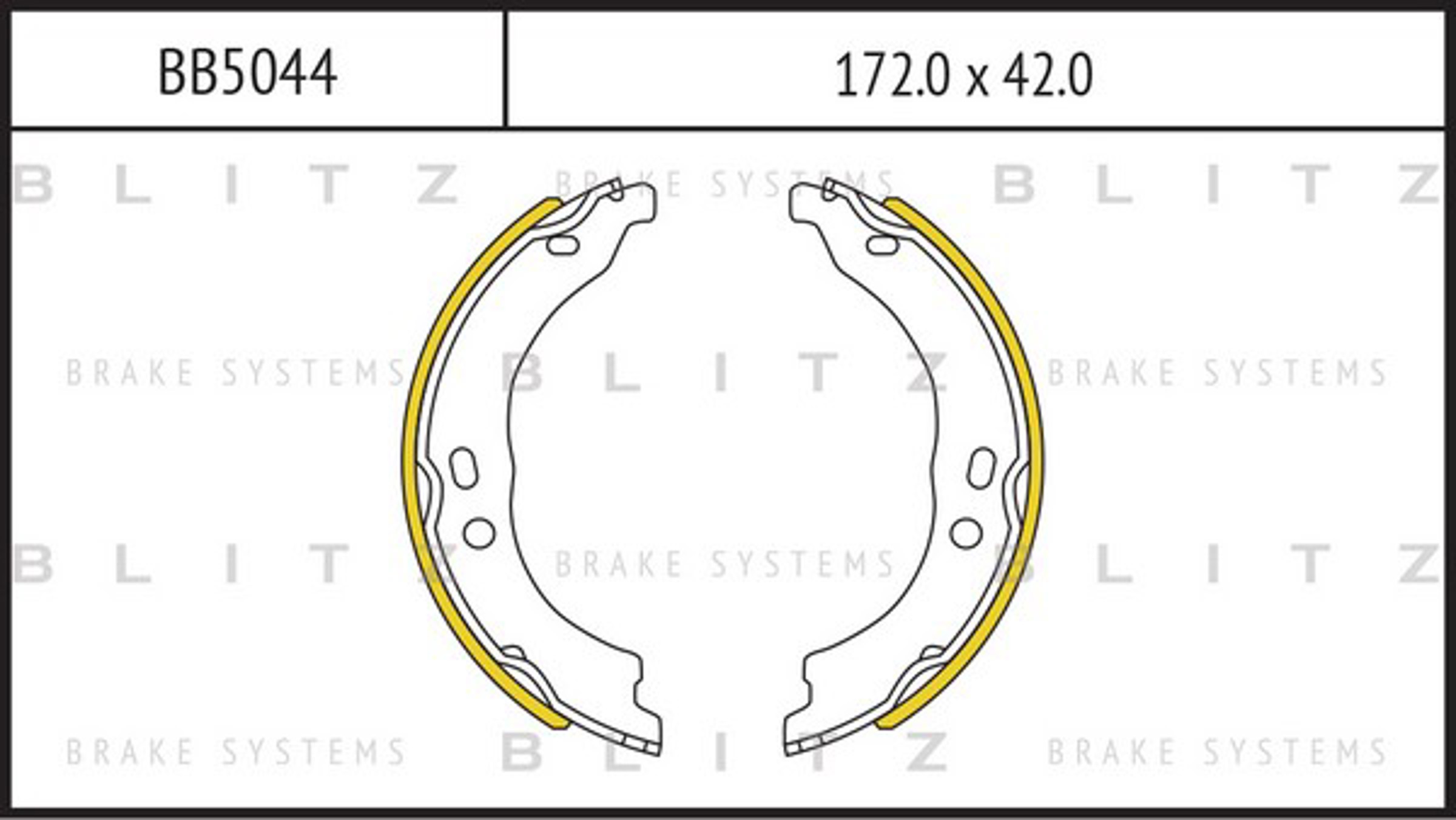 BB5044 BLITZ Колодки тормозные барабанные