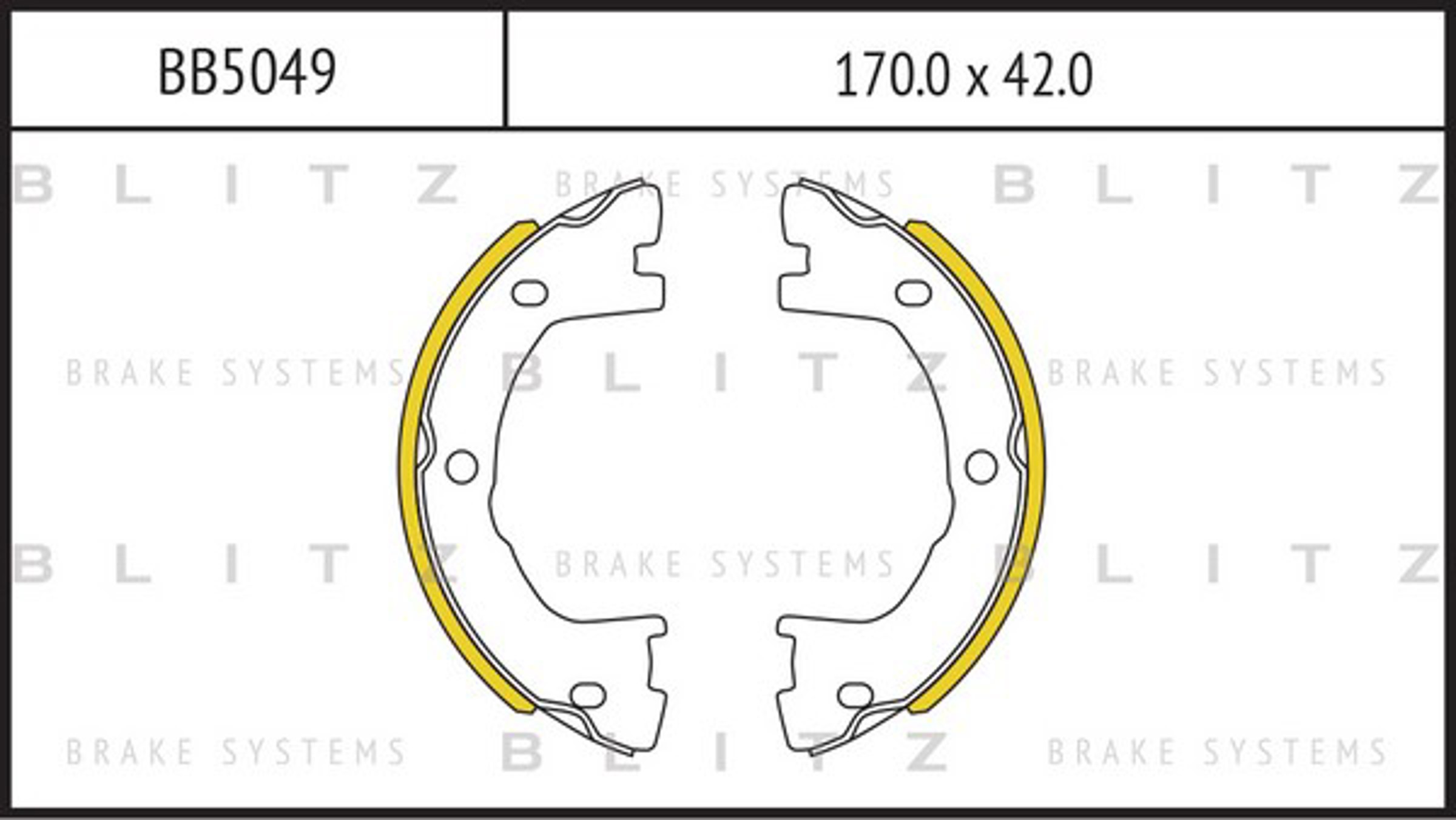 BB5049 BLITZ Колодки тормозные барабанные