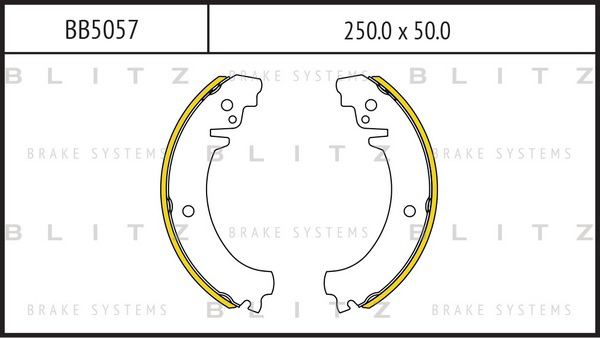 BB5057 BLITZ Колодки тормозные барабанные