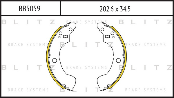 BB5059 BLITZ Колодки тормозные барабанные