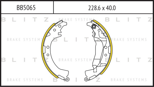BB5065 BLITZ Колодки тормозные барабанные