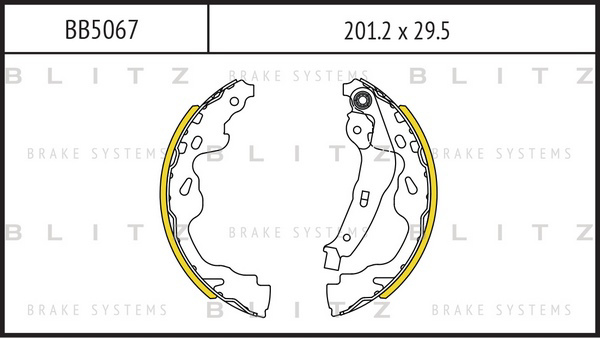 BB5067 BLITZ Колодки тормозные барабанные