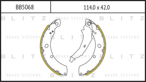 BB5068 BLITZ Колодки тормозные барабанные