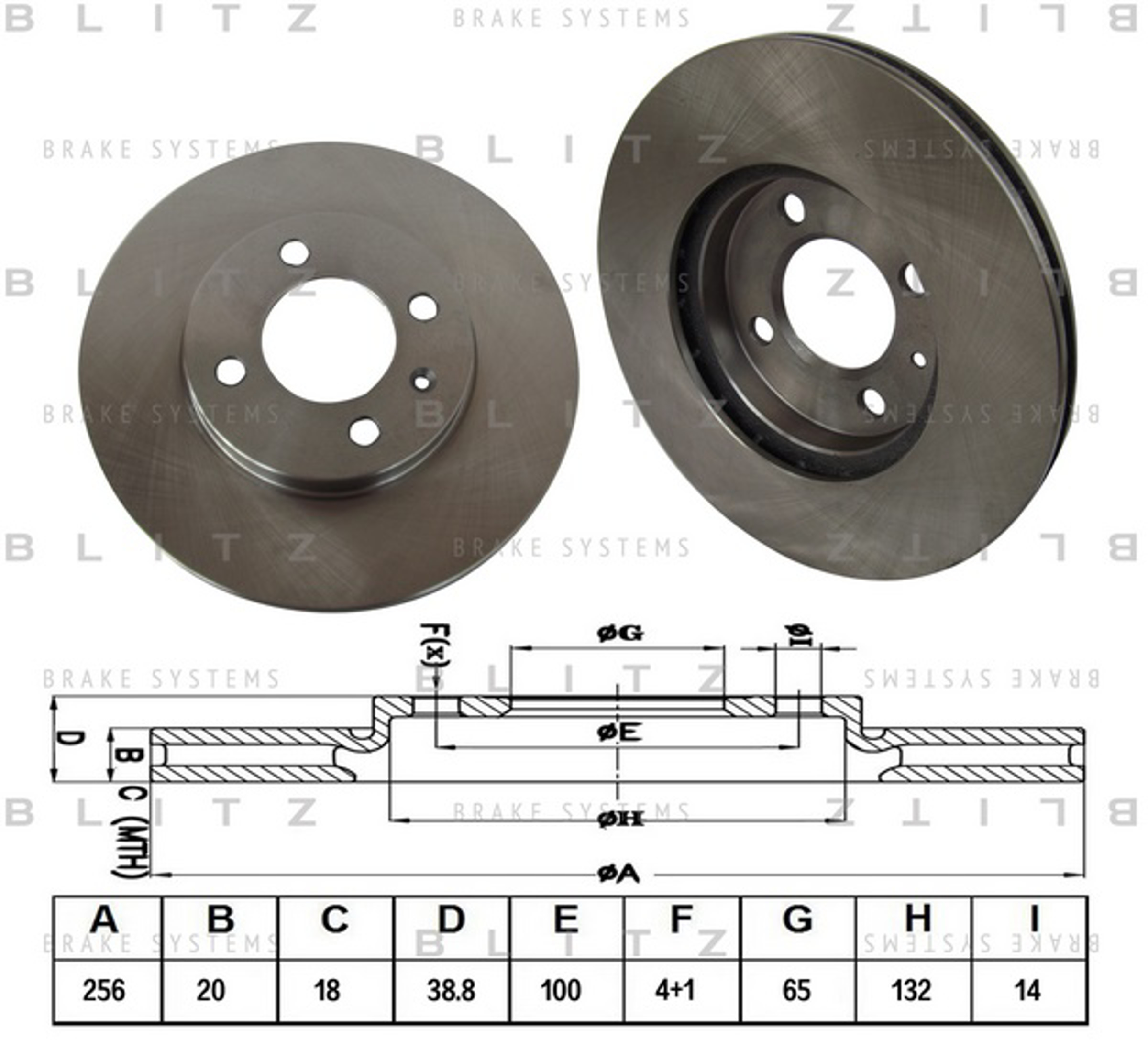 BS0110 BLITZ Диск тормозной