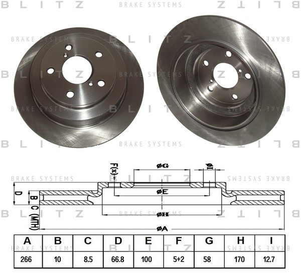 BS0146 BLITZ Тормозной диск