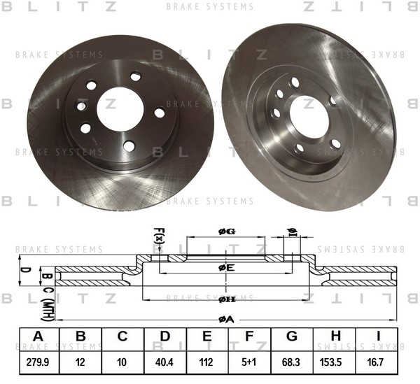 BS0157 BLITZ Тормозной диск