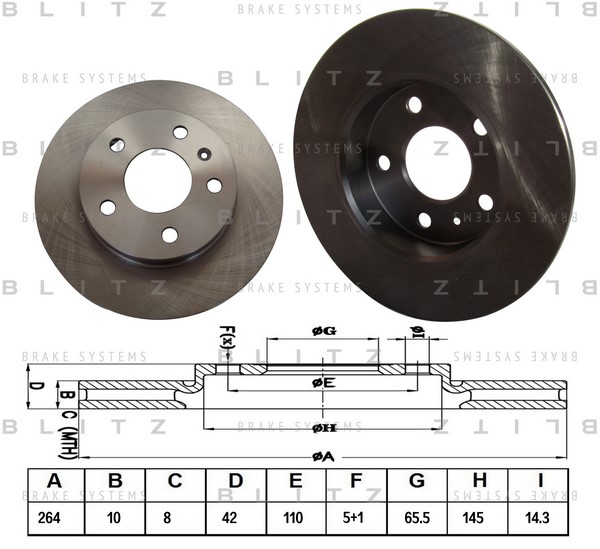 BS0159 BLITZ Тормозной диск