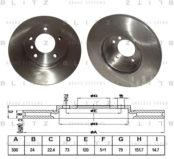 BS0214 BLITZ Тормозной диск