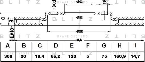 BS0215 BLITZ Тормозной диск