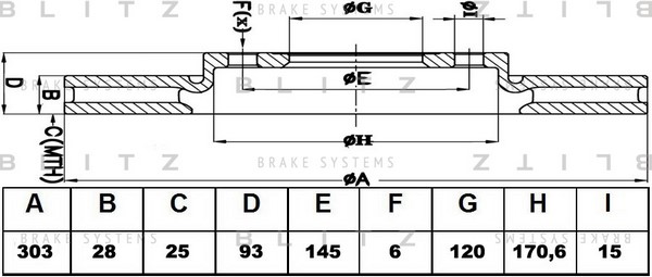 BS0234 BLITZ Тормозной диск