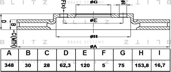 BS0272 BLITZ Тормозной диск