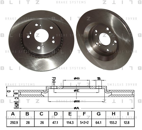 BS0279 BLITZ Тормозной диск