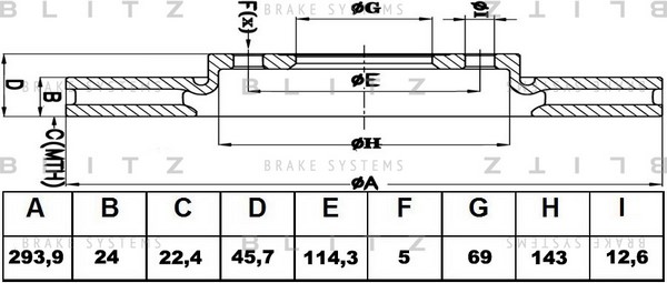 BS0341 BLITZ Тормозной диск