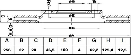 BS0445 BLITZ Диск тормозной