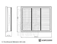 Фильтр воздушный BLUE PRINT ADBP220099