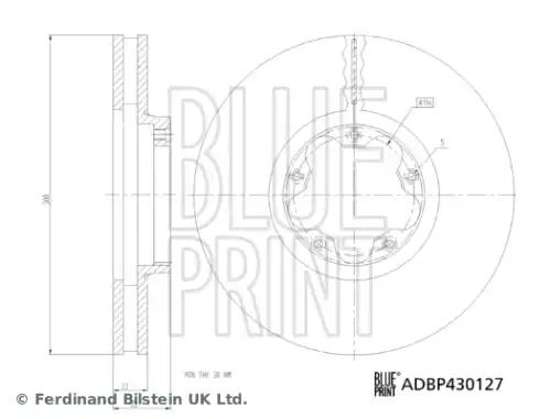 Adbp430127 диск тормозной BLUE PRINT ADBP430127