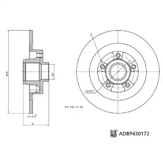 Тормозной диск BLUE PRINT ADBP430172
