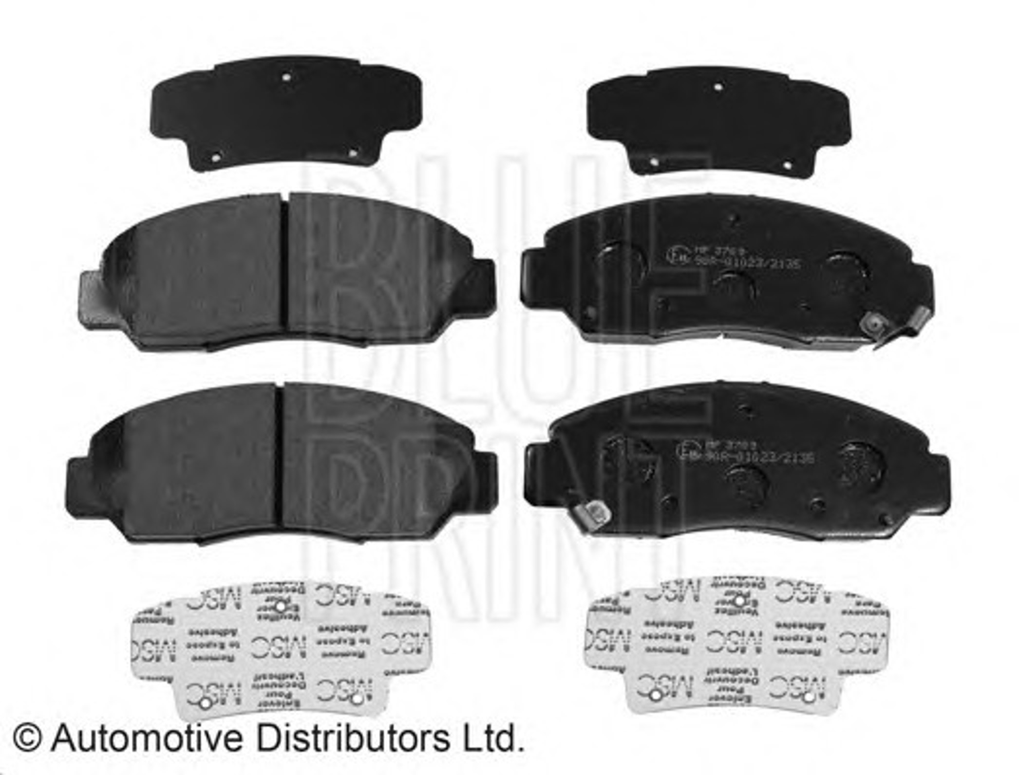 Колодки тормозные дисковые BLUE PRINT ADH24283