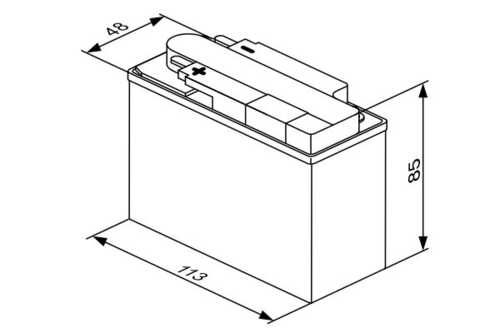 0 092 m60 030 аккумуляторная батарея + справа 3ah 30a 113/48/85 ytr4a-bs moto BOSCH 0 092 M60 030