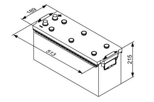 0 092 t30 750 аккумулятор t3 120ah 680а + слева 513x189x223 b00 BOSCH 0 092 T30 750