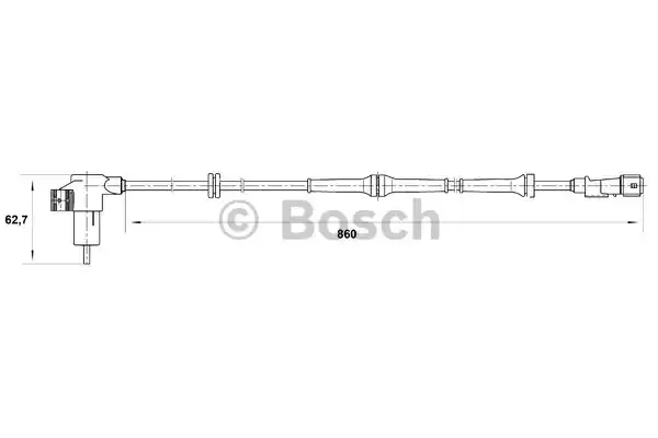 Датчик давления наддува во впускном коллекторе BOSCH 0 265 006 209