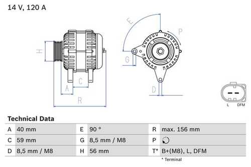 генератор BOSCH 0 986 041 860