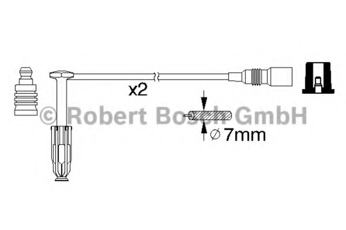 Фото 6 0 986 356 311 BOSCH Комплект проводов зажигания