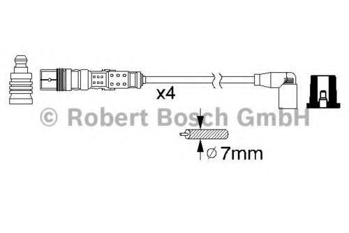 Фото 1 0 986 356 346 BOSCH Комплект проводов зажигания