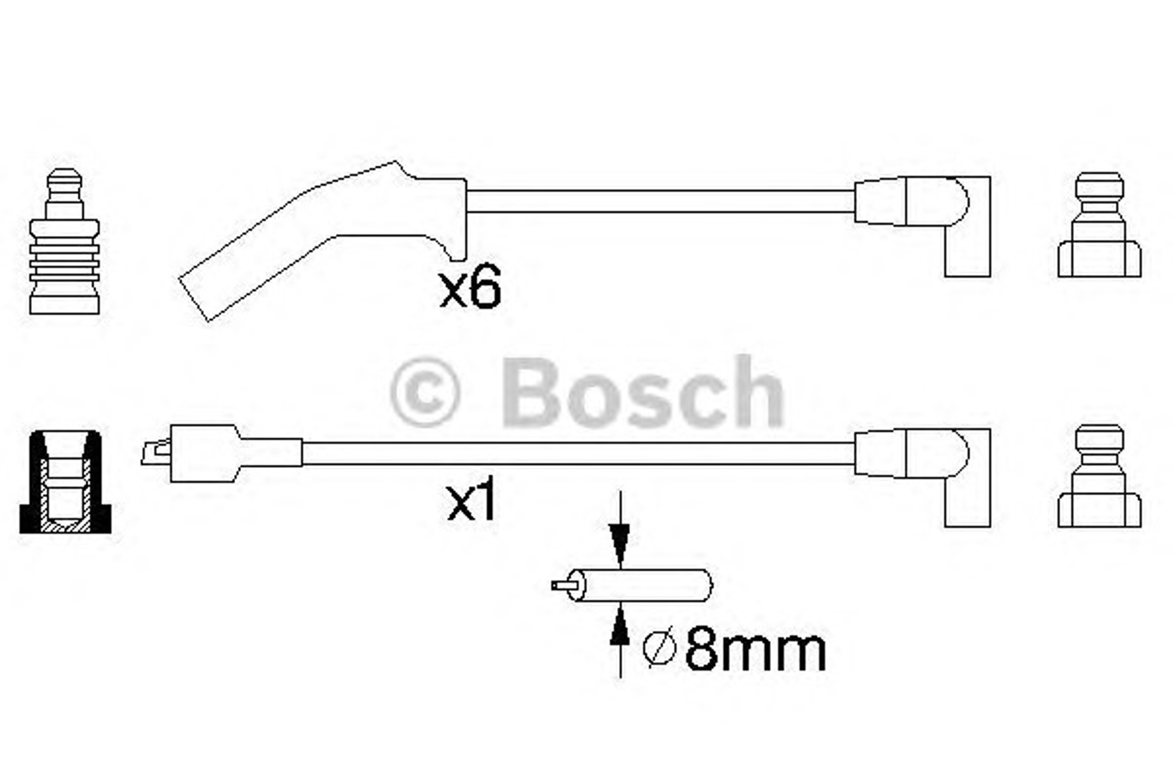 Провода зажигания BOSCH 0 986 356 783