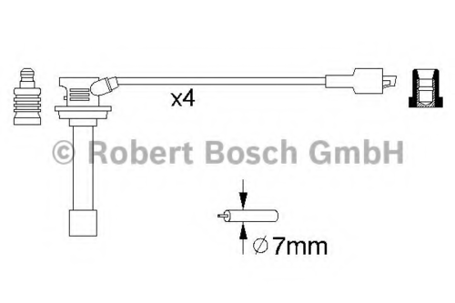 Фото 6 0 986 356 810 BOSCH Комплект проводов зажигания