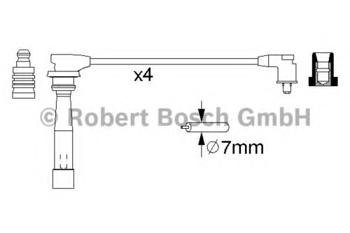 Фото 6 0 986 356 970 BOSCH Комплект проводов зажигания