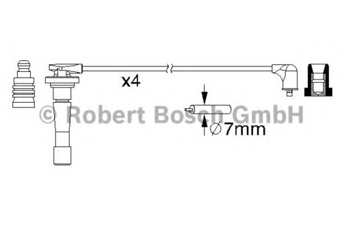 Фото 6 0 986 357 150 BOSCH Комплект проводов зажигания