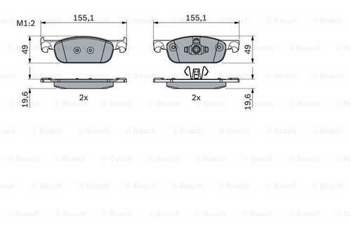 0 986 424 021 BOSCH Тормозные колодки