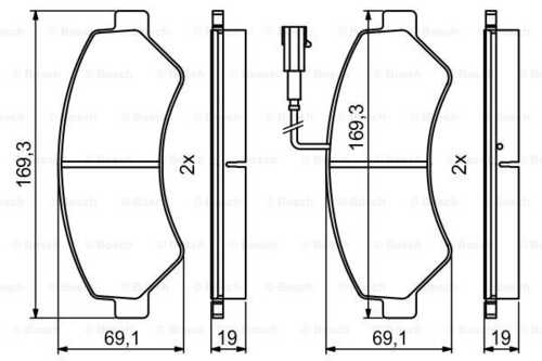 Тормозные колодки BOSCH 0 986 494 799