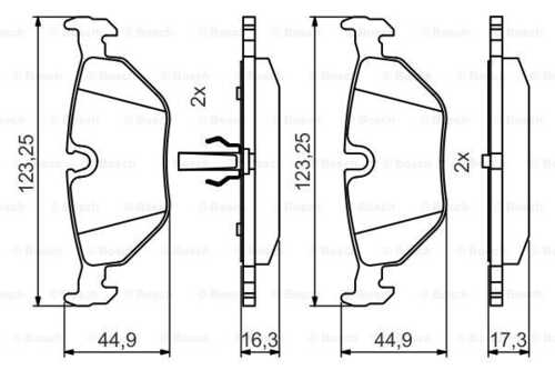 Колодки дисковые задние BOSCH 0 986 495 470