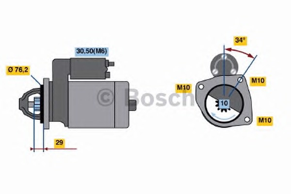 Cтартер BOSCH 0001107499