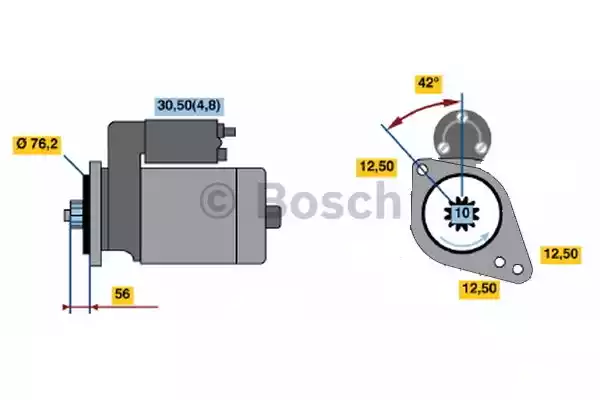 Стартер BOSCH 0001123012